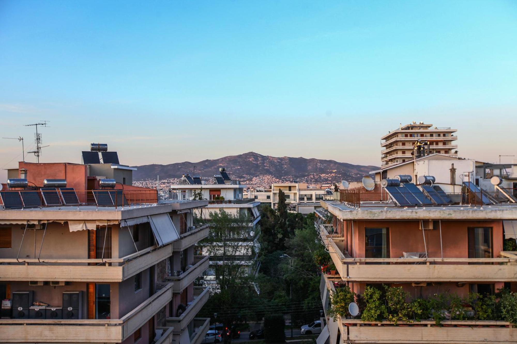 Loft Condo Next To Metro Station. Amazing View! Athen Eksteriør billede
